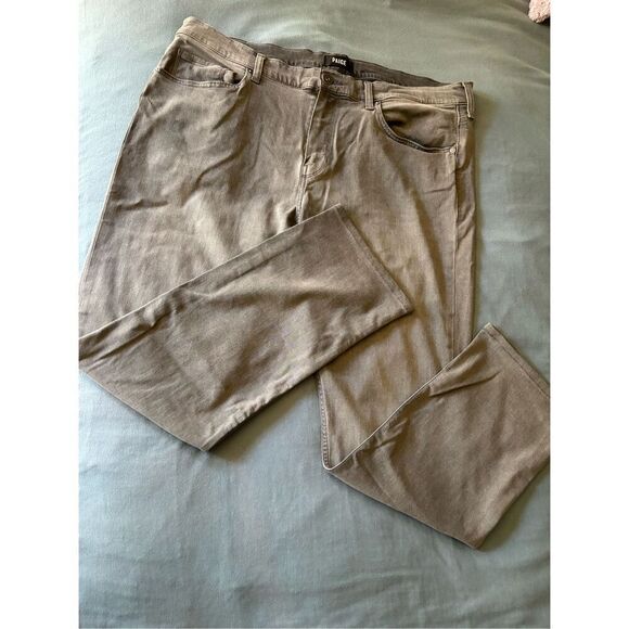 Paige Federal Jake Men's Faded Gray High Rise Slim Straight Jeans Size 38 - Picture 1 of 10
